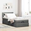 vidaXL Ottoman-Bett mit Matratze Dunkelgrau 80x200 cm Stoff