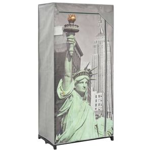 vidaXL Kleiderschrank 75&times;45&times;160 cm New York Stoff
