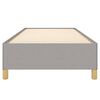 vidaXL Bettgestell ohne Matratze Hellgrau 100x200 cm Stoff