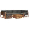 vidaXL Outdoor-Sofagarnitur 7 stk. Natur und Anthrazit