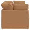 vidaXL Modulares Sofa mit Kissen Stoff in Lammwolloptik Beige