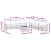 vidaXL Sofagarnituren 9 pcs Natur und Creme Massivholz Akazie