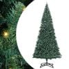 vidaXL K&uuml;nstlicher vorbeleuchteter Weihnachtsbaum mit Kugelset Gr&uuml;n