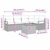 vidaXL Gartensofa-set mit Kissen 6 pcs Schwarz Poly-Rattan