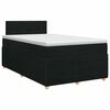 vidaXL Boxspringbett mit Matratze Schwarz 120 x 190 cm Stoff