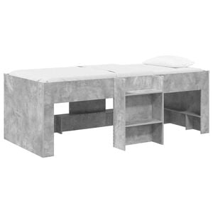 vidaXL Hochbett f&uuml;r Kinder Betongrau 80 x 200 cm Holzwerkstoff