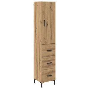 vidaXL Highboard Artisan-Eiche 69,5 x 34 x 180 cm Holzwerkstoff