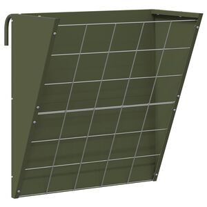 vidaXL H&auml;ngender Heufutterspender Olivgr&uuml;n 61 x 33 x 66 cm 5 kg
