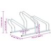 vidaXL Fahrradst&auml;nder f&uuml;r 3 Fahrr&auml;der Freistehend Verzinkter Stahl