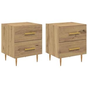 vidaXL Nachttisch 2 pcs Artisan-Eiche 40 x 35 x 47,5 cm Holzwerkstoff