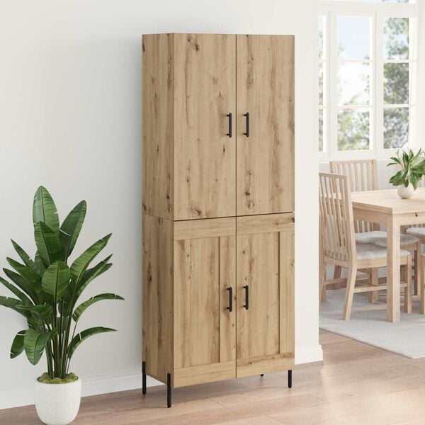 vidaXL Highboard Artisan-Eiche 69,5 x 34 x 180 cm Holzwerkstoff