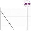 vidaXL Zaunpfosten Grau 25 x 1,6 m (50 mm Geflecht) Stahl und PVC