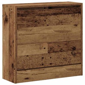 vidaXL Schuhschrank 60 x 21 x 57 cm Holzwerkstoff Altholz