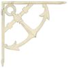 vidaXL Wandregalhalterungen 12 stk. Antik Wei&szlig; 14.5 x 14.5 x 3.5 cm