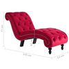 vidaXL Chaiselongue Rot Samt
