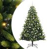 vidaXL K&uuml;nstlicher Klapp-Weihnachtsbaum mit 300 LEDs Gr&uuml;n 210 cm