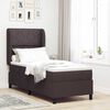 vidaXL Boxspringbett mit Matratze Dunkelbraun 80 x 200 cm Stoff