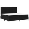vidaXL Boxspringbett mit Matratze mit LED Schwarz 200 x 200 cm Stoff
