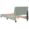 vidaXL Bettgestell ohne Matratze Hellgrau 90x190 cm Samt
