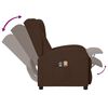 vidaXL Ohrensessel mit Massagefunktion Elektrisch Braun Kunstleder