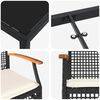 vidaXL Garten Essgruppe 9 pcs Schwarz Poly-Rattan