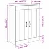 vidaXL Wandschrank Altholz 69,5 x 34 x 90 cm Engineered Wood und Glas