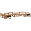 vidaXL Outdoor-Sofagarnitur 10 pcs Natur Massivholz Akazie