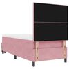 vidaXL Boxspringbett mit Matratze mit Kopfteil Rosa 90 x 190 cm Samt