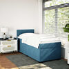 vidaXL Boxspringbett mit Matratze Blau 90x190 cm Samt