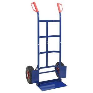 vidaXL Erweiterbarer Handwagen Blau und Rot 57 x 46 x 113 cm Stahl