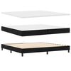 vidaXL Boxspringbett mit Matratze mit LED Schwarz 200 x 200 cm Stoff