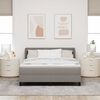vidaXL Boxspringbett mit Matratze Taupe 160 x 200 cm Stoff