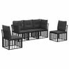 vidaXL Outdoor-Sofagarnitur Schwarz Polyester