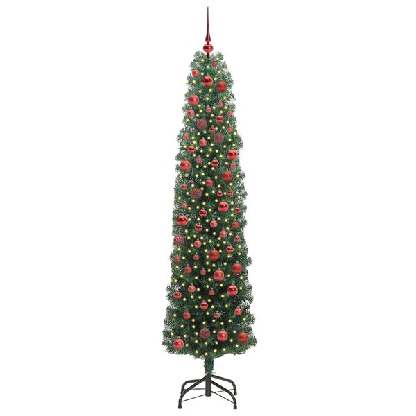 vidaXL K&uuml;nstlicher Weihnachtsbaum mit 300 LEDs mit St&auml;nder Gr&uuml;n 180 cm