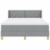 vidaXL Boxspringbett mit Matratze Hellgrau 200 x 160 cm Stoff