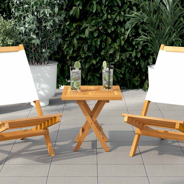 vidaXL Tischplatte Quadratisch 40x40x2,5 cm Massivholz Teak