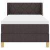 vidaXL Boxspringbett mit Matratze Dunkelbraun 200 x 90 cm Polyester