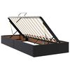 vidaXL Aufbewahrungsbett mit Matratze Schwarz 90 x 200 cm Kunstleder