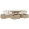 vidaXL Garten-Sofa-Set 6 Stk. Beige Poly Rattan