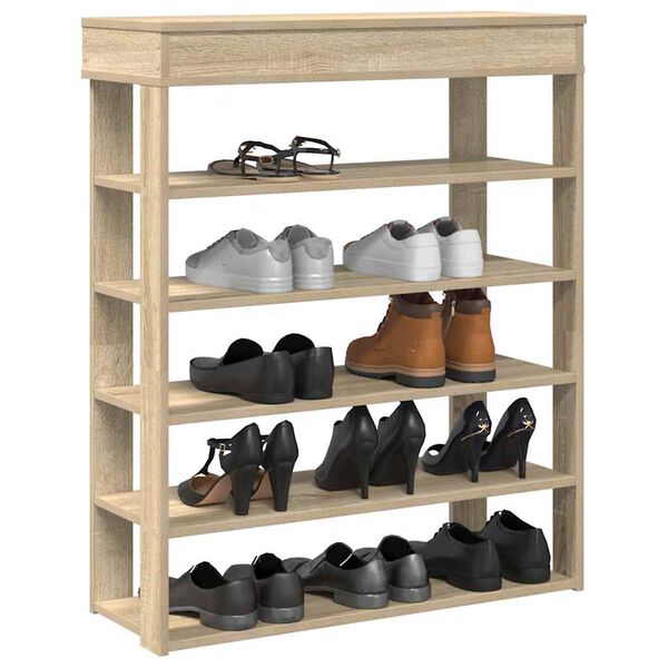 vidaXL Schuhregal Sonoma-Eiche 80x30x98 cm Holzwerkstoff