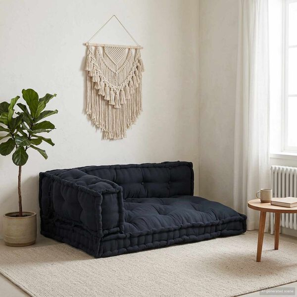 vidaXL Pallet Sofa Kissen 3 pcs Anthrazit 120 x 80 x 38 cm Stoff