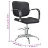 vidaXL Friseurstuhl Schwarz Kunstleder