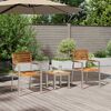 vidaXL Garten Essgruppe 3 pcs Braun Massivholz Teak