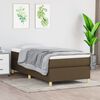 vidaXL Boxspringbett mit Matratze Dunkelbraun 90x190 cm Stoff