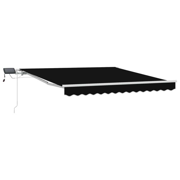 vidaXL Einziehbare Markise mit Schwarz 300 x 250 cm Stoff