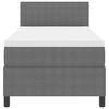 vidaXL Boxspringbett Hellgrau und Wei&szlig; 100 x 200 cm Cordstoff