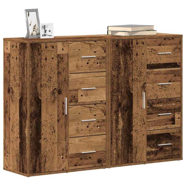 vidaXL Sideboard 2 pcs Altholz 60 x 31 x 84 cm Holzwerkstoff
