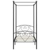 vidaXL Himmelbett-Gestell Grau Metall 90 x 200 cm