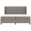 vidaXL Boxspringbett mit Matratze Taupe 200 x 200 cm Stoff