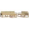 vidaXL Outdoor-Sofagarnitur 6 stk. Wei&szlig; und Beige